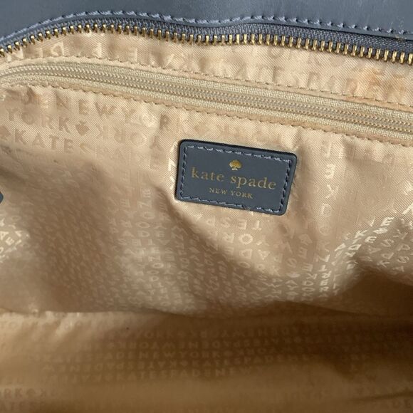 Kate Spade Sawyer Street smooth gray leather maxi tote NWOT - Picture 7 of 9